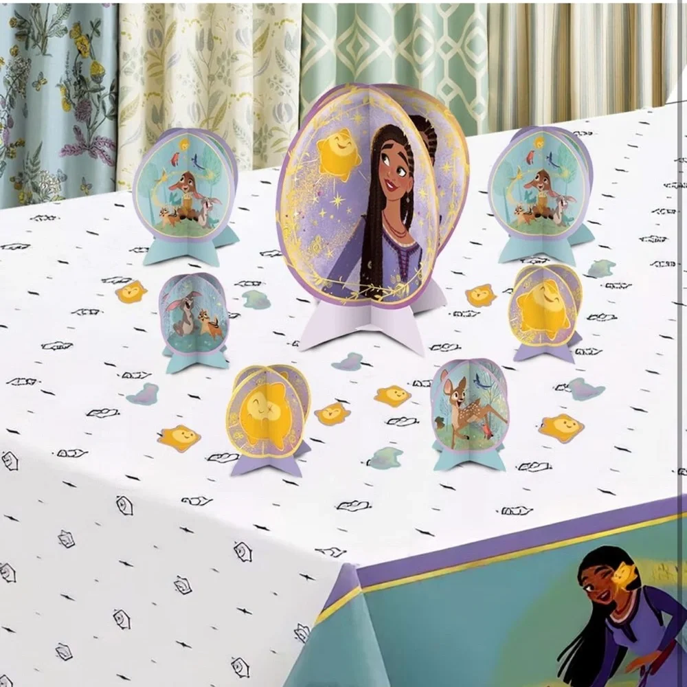 Disney Wish Table Center Piece Party Decorations - Purple and Yellow